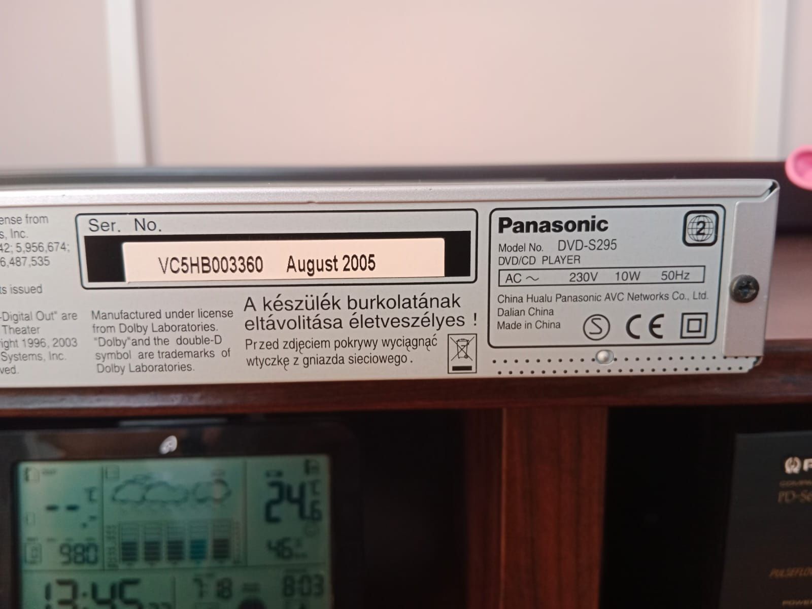 DVD Panasonic model S-295