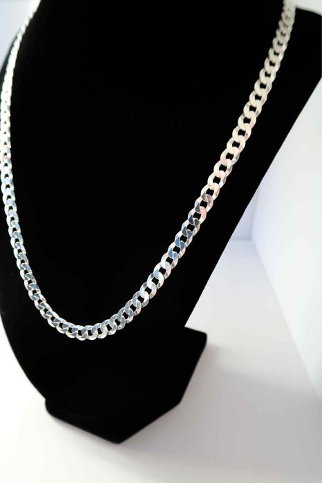 Stebrny Łańcuszek Splot Pancerka | 55 cm | Próba Srebra 925
