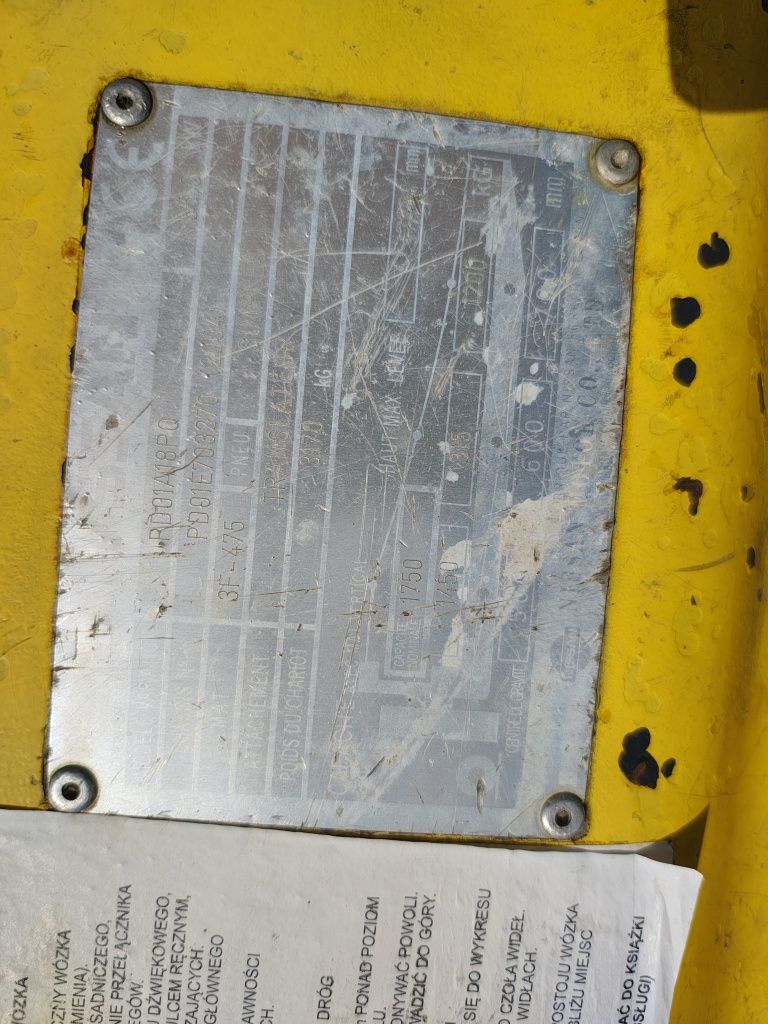 Wózek widłowy Nissan 1.8T, triplex 4,75m