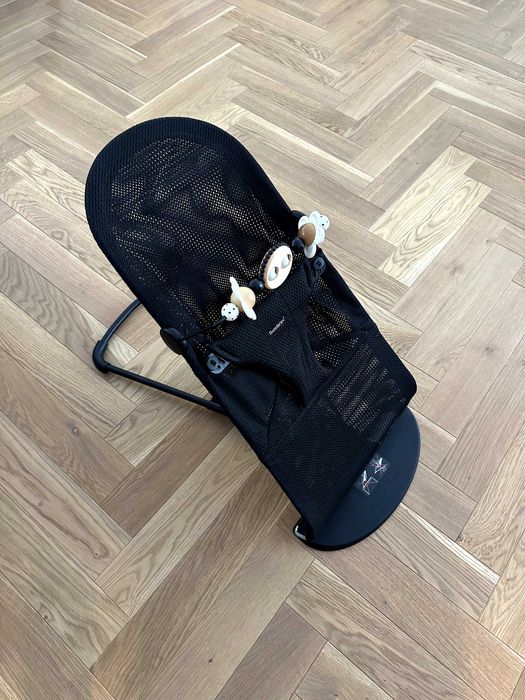 IDEALNY Stan! Leżaczek BabyBjorn, BLISS MESH, czarny - 2w1 + fotelik