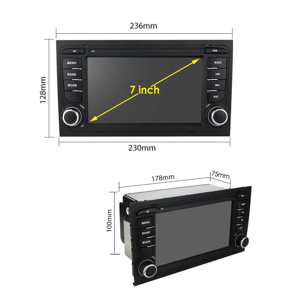 Radio RDS DAB CarPlay Android DVD USB GPS WiFi Seat EXEO AUDI A4 B7 B6