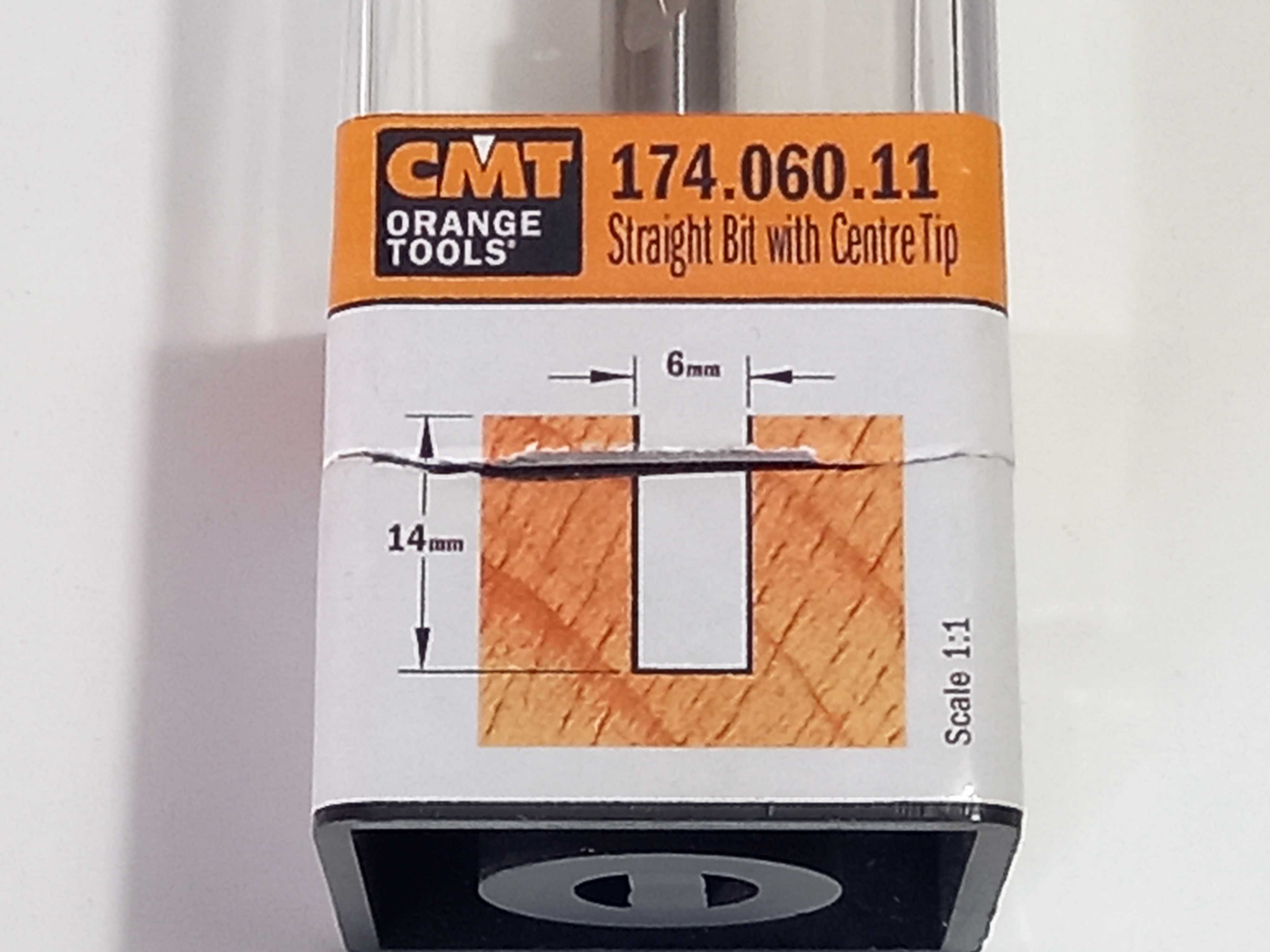 Fresa Reta p/ Ranhurar 'CMT' 174.060.11 (p/ Madeira) | S=8 D=6 I=14