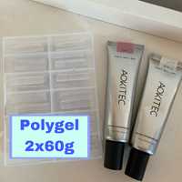 Polygel 2 sztuki 60g biały i różowy akrylożel poligel