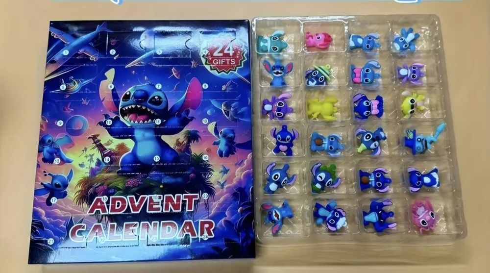 Адвент календар Стіч, браслет, прикраси, куромі