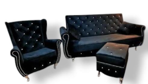 Rozkładana Kanapa zestaw Sofa Fotel pufa podnóżek funkcja spania NOWE