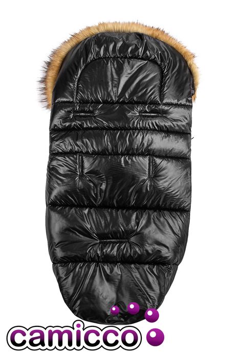 ŚPIWOREK do WÓZKA z odpinanym FUTRO ciepły plusz 0-36m śpiwór 105 cm