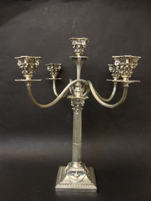 Par de serpentinas antigas em prata