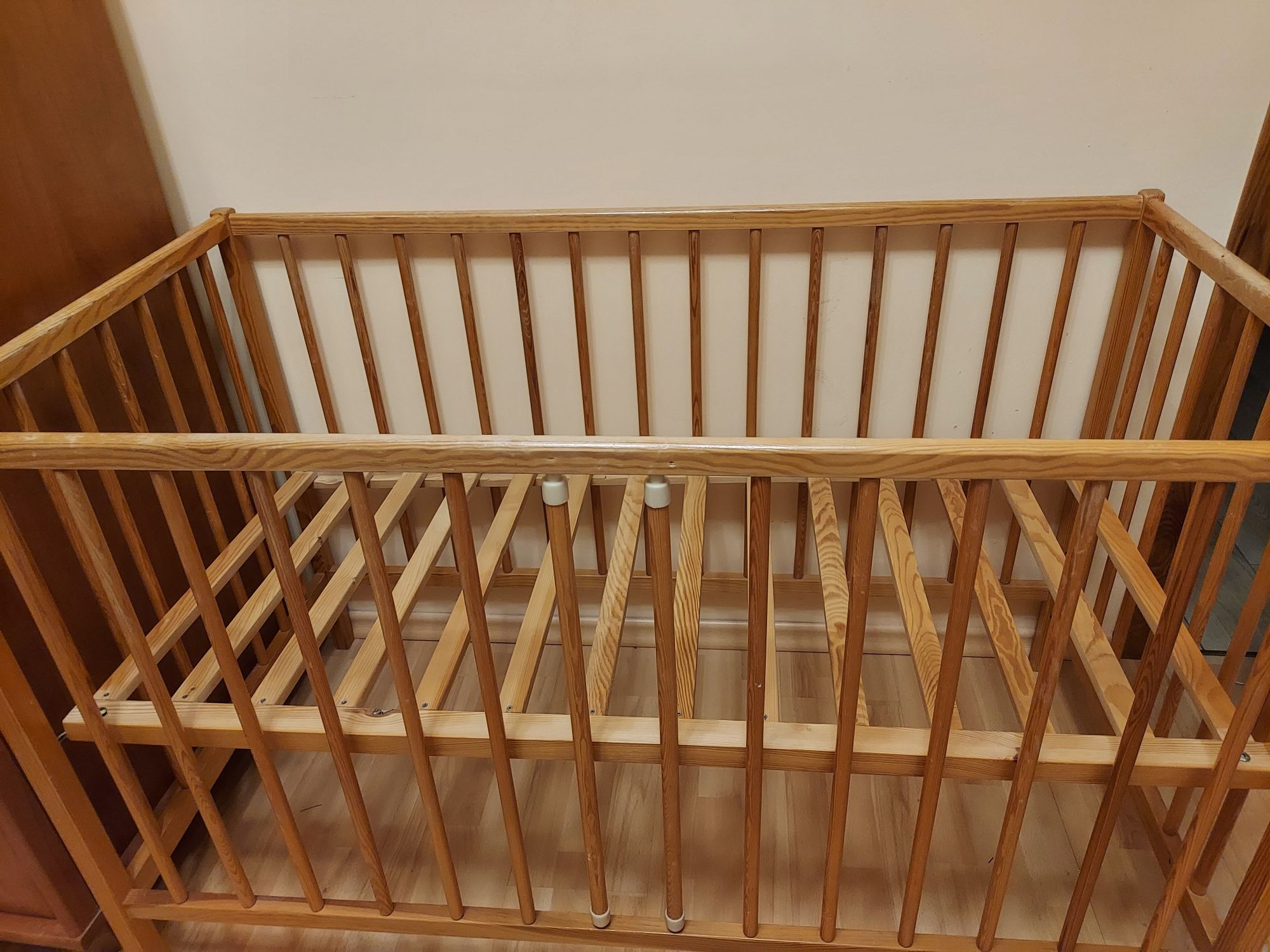 Łóżeczko dla dziecka drewniane 120x60 cm