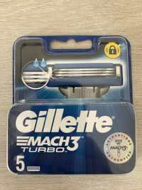 Gillette Mach3 Turbo wklady. 5 sztuk.