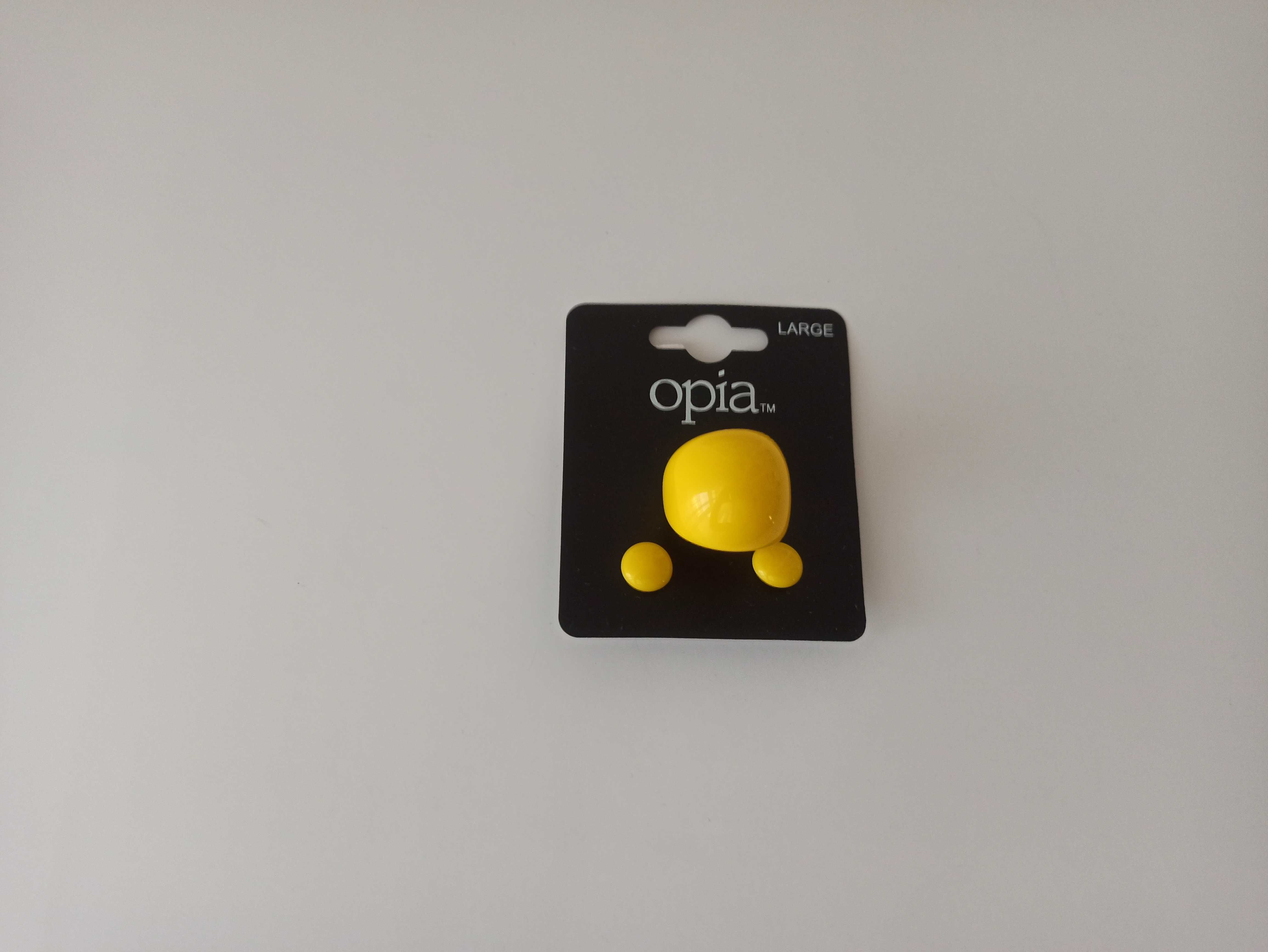 Pierścionek + kolczyki plastikowe - NOWE - PRIMARK żółte L