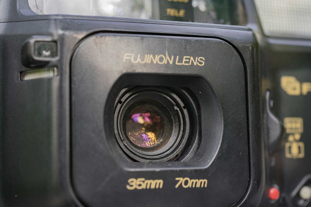 Fuji Tele Cardia Fujifilm aparat analogowy małpka