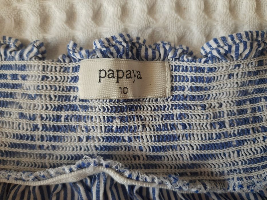 Bluzka hiszpanka w paski  PAPAYA rozmiar M