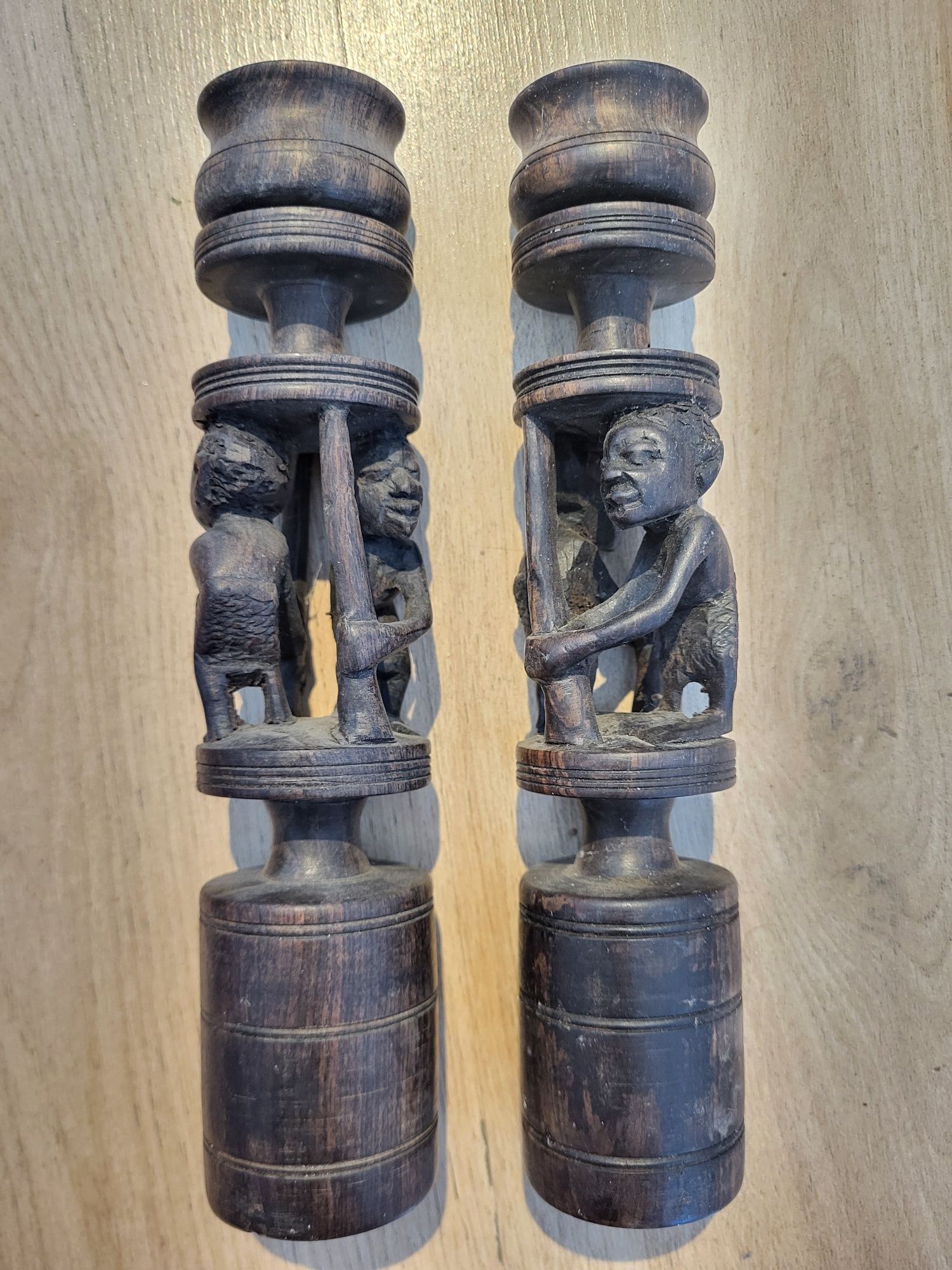 Figurki z Afryki etno świeczniki