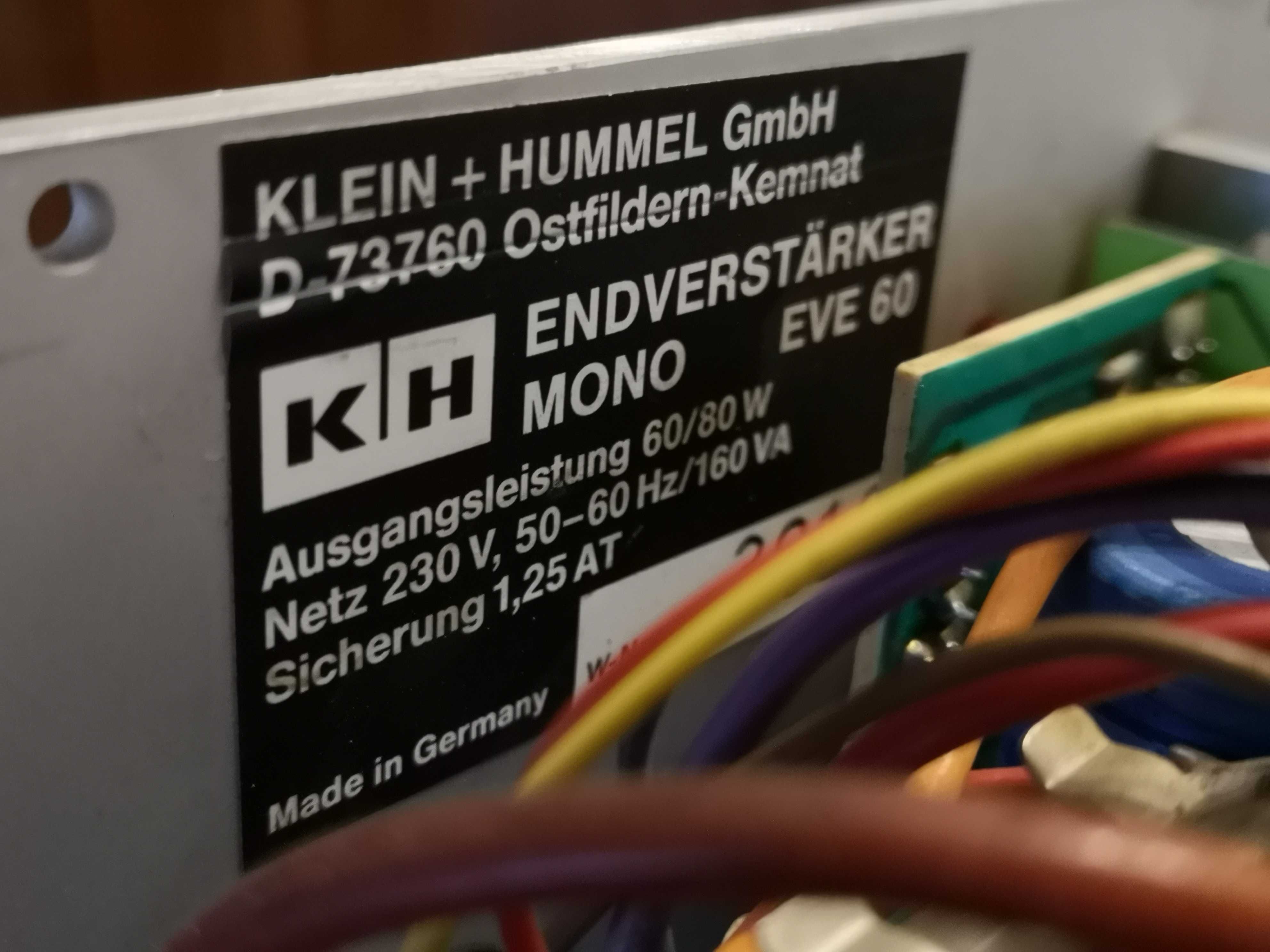 2x Wzmacniacz Klein Hummel. KH-EVE60 - Industrialny, Retro, 230V/24V