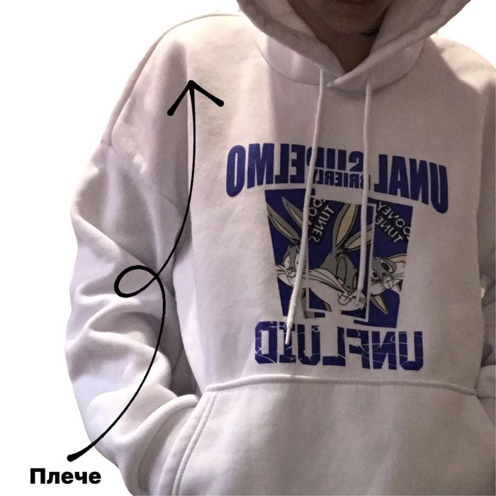 Худи белое/ женское худи