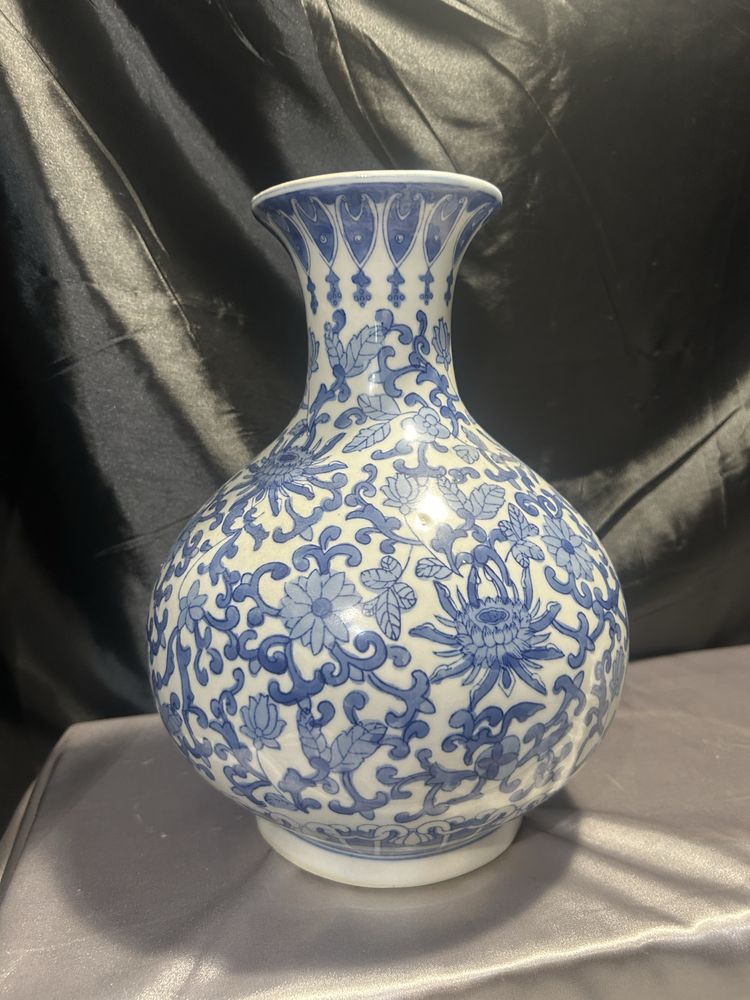 Porcelanowy dzban deko. blue and white Chińska porcelana eksportowa