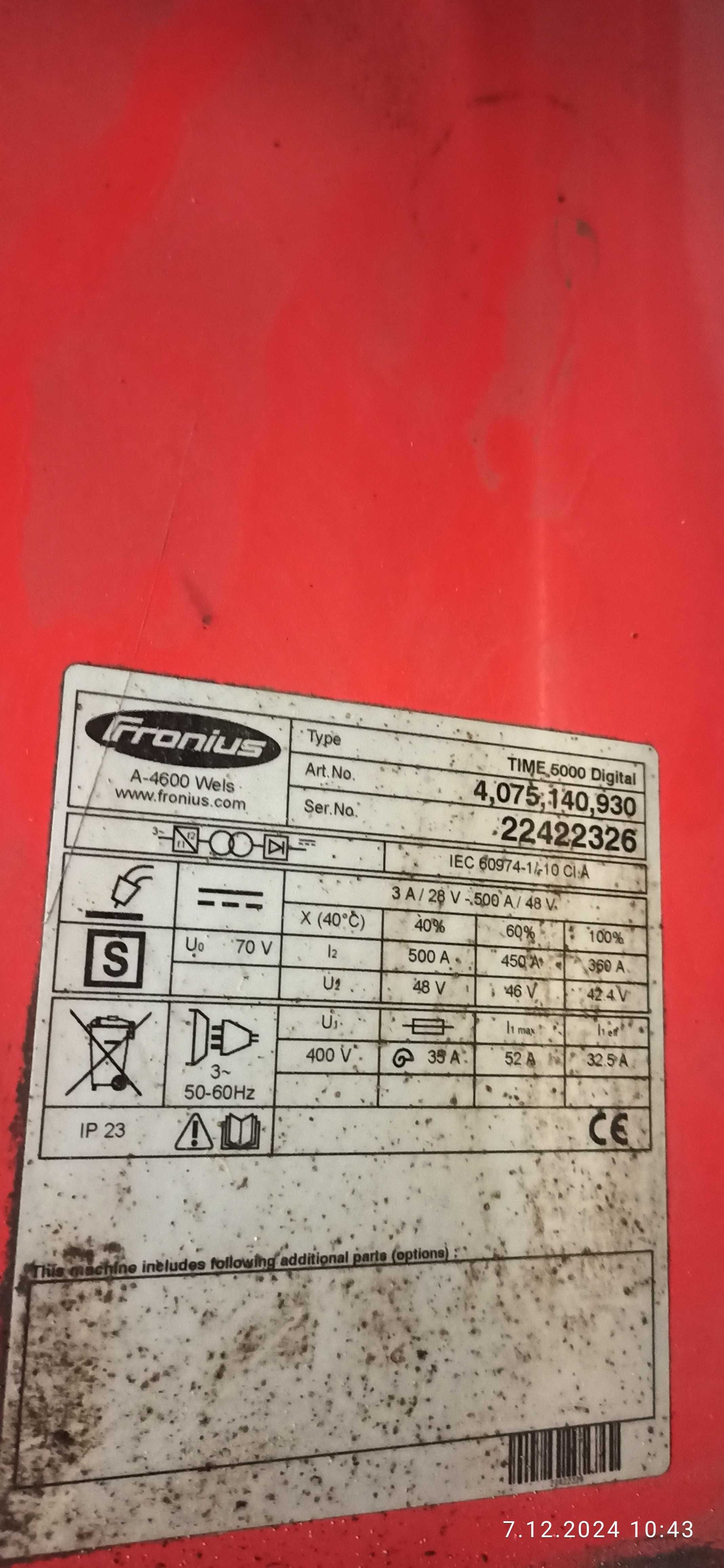 Spawarka Fronius TPS Time 5000 Dygital