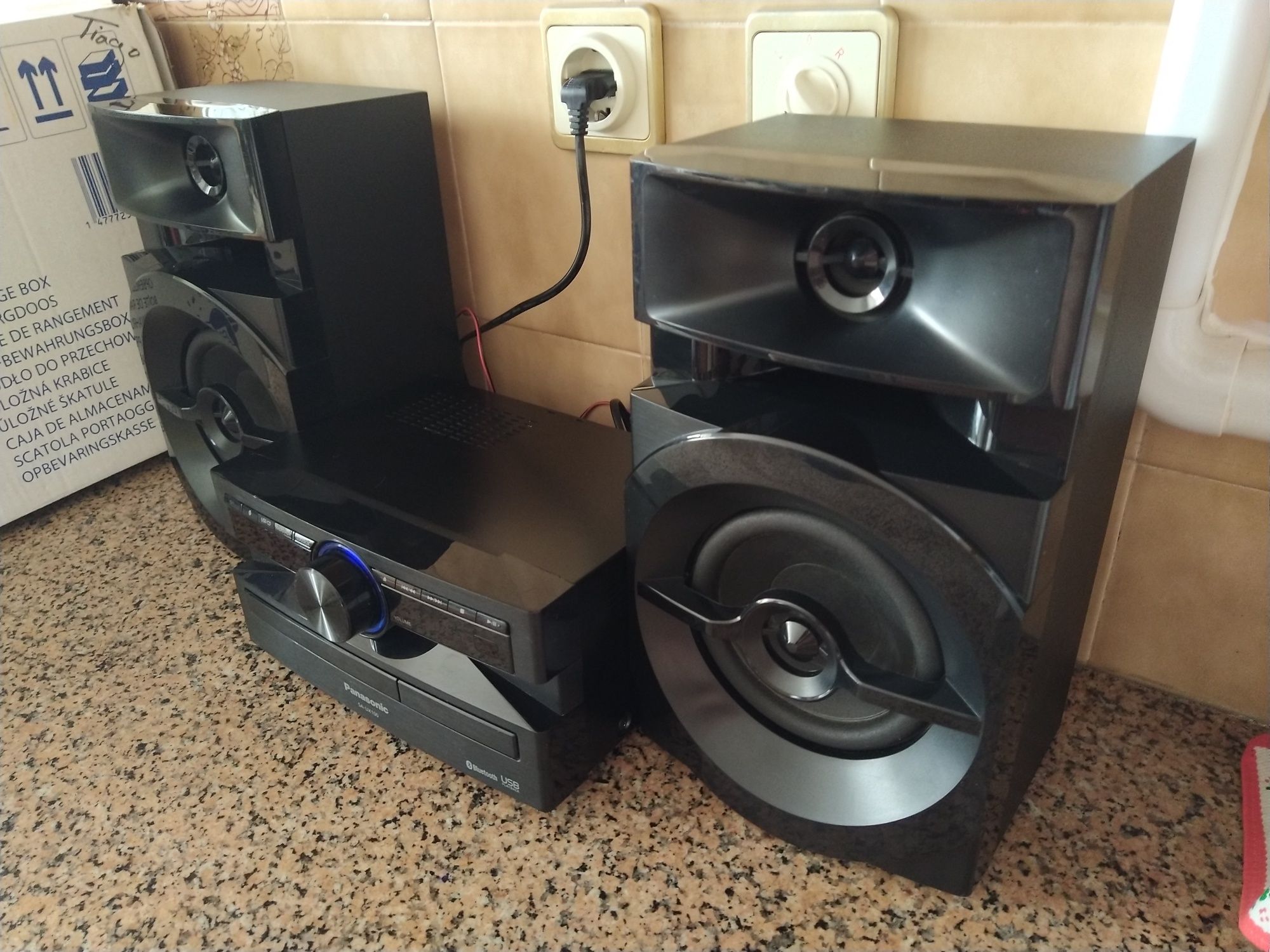 Aparelhagem de som bluetooth USB CD rádio auxiliar casa quarto
