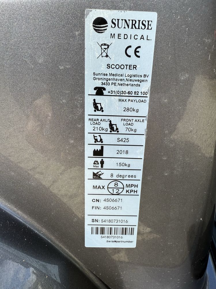 skuter elektryczny inwalidzki Sterling S425 , 12Km/h, dla seniora