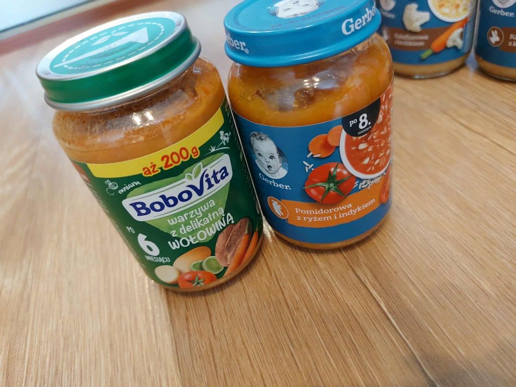 Obiadki dla dzieci słoiczki słoiki gerber Dada Bobovita zestaw