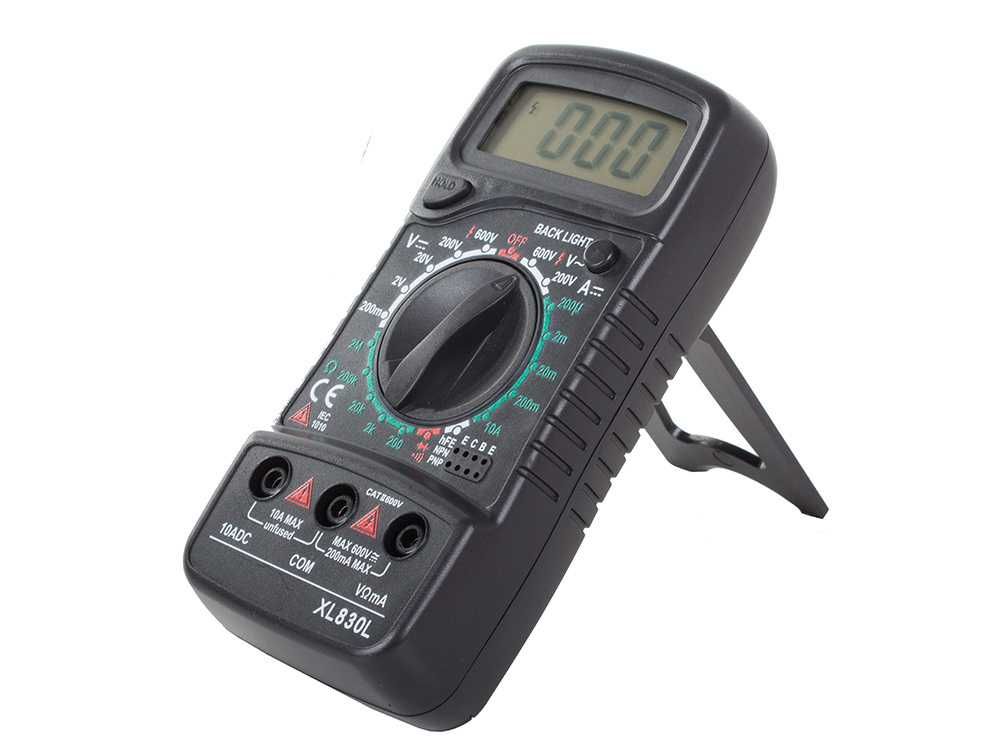 Cyfrowy MIERNIK PRĄDU MULTIMETR Tester Napięcia XL830L + Bateria 9V