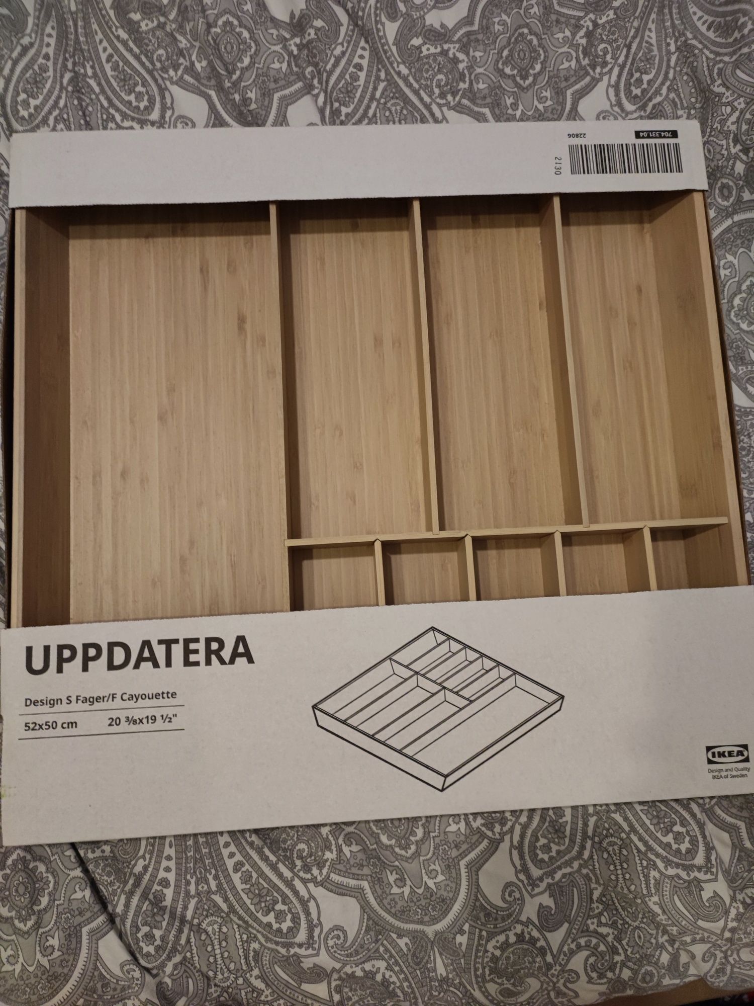 UPPDATERA organizer szuflady Ikea Nowy Taca na sztućce, bambus