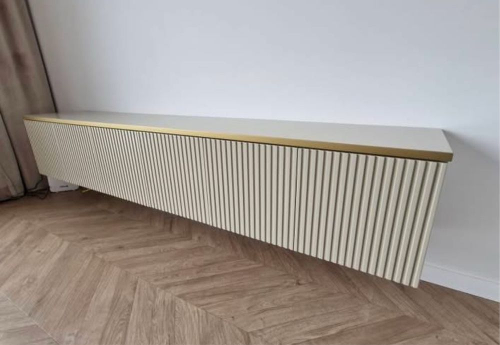 Nowa szafka rtv wiszaca polka komoda toaletka biala zlota nowoczena