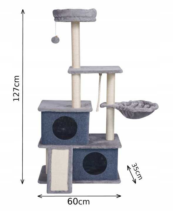Drapak Dla Kota Kotów Domek Wieża Legowisko 5 Poziomów  Xxl