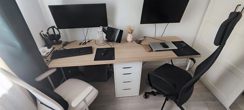 IKEA biuro duże dla dwóch osób