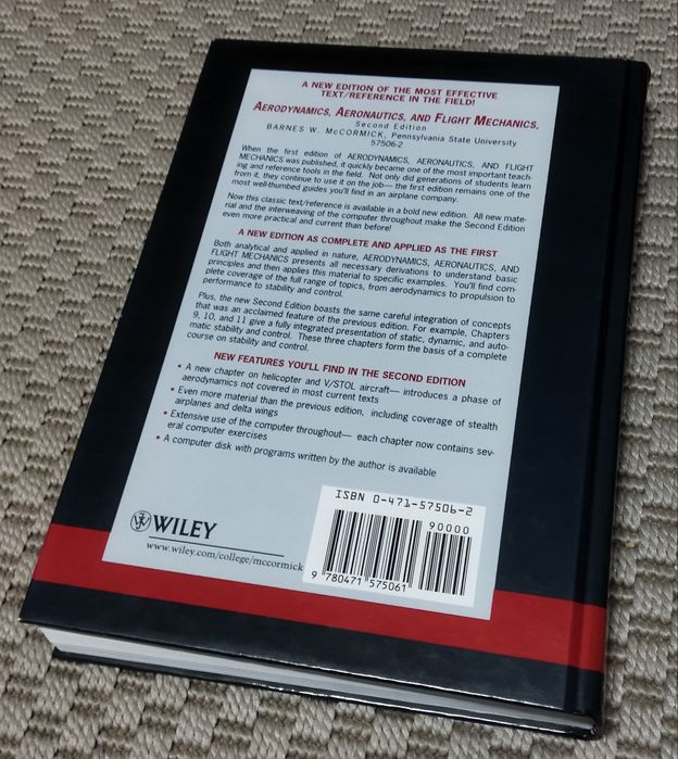 Livro Aerodynamics, Aeronautics and Flight Mechanics