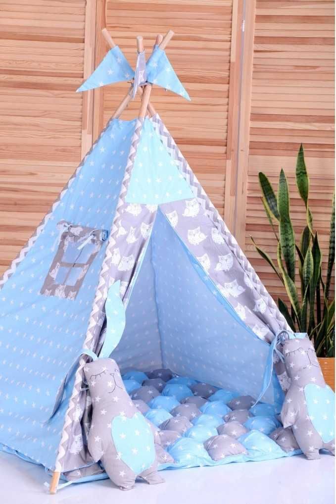 Дитячий вігвам з дерева і бавовни teepee вигвам палатка домик халабуда
