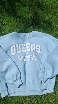Niebieska bluza RESERVED XL Queens młodzieżowa damska Oversize