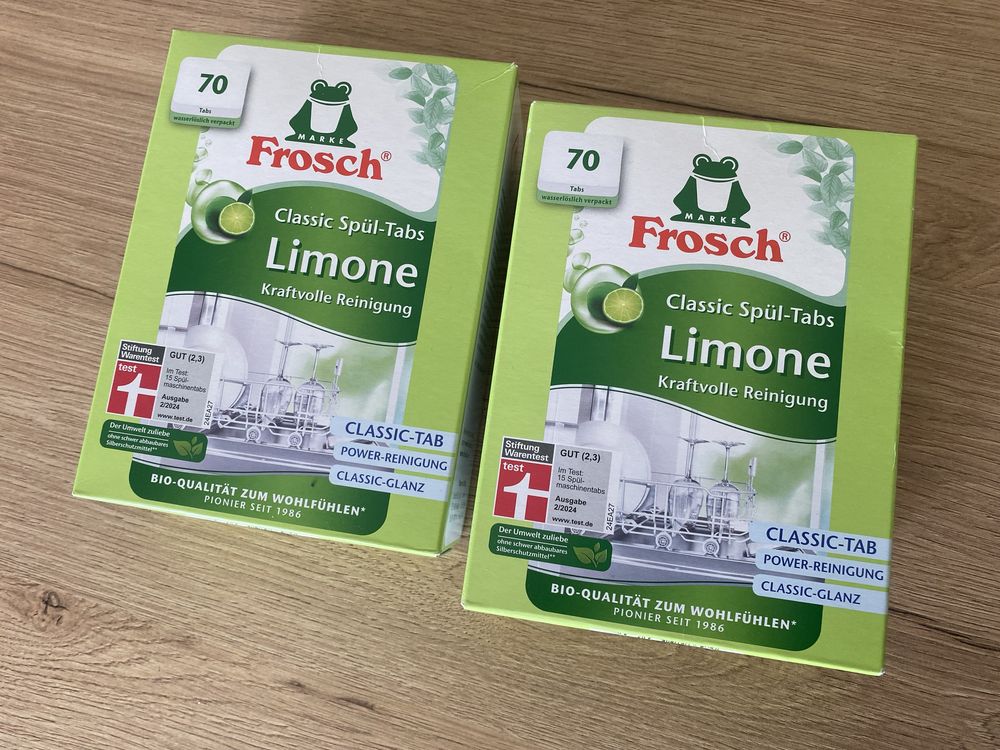 Frosch kapsułki do zmywarki 2 opakowania NOWE tabletki limonka