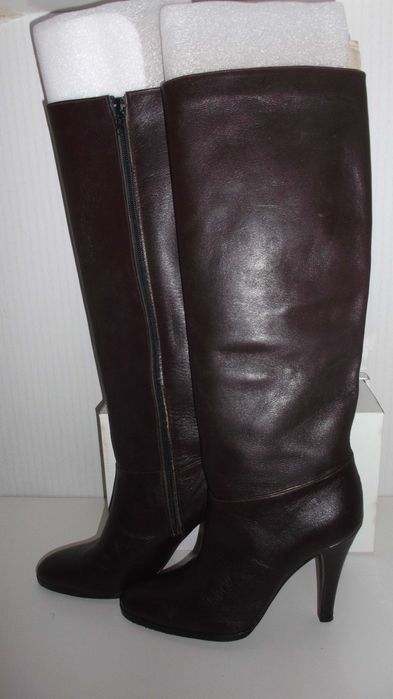 Botas Castanhas em Pele