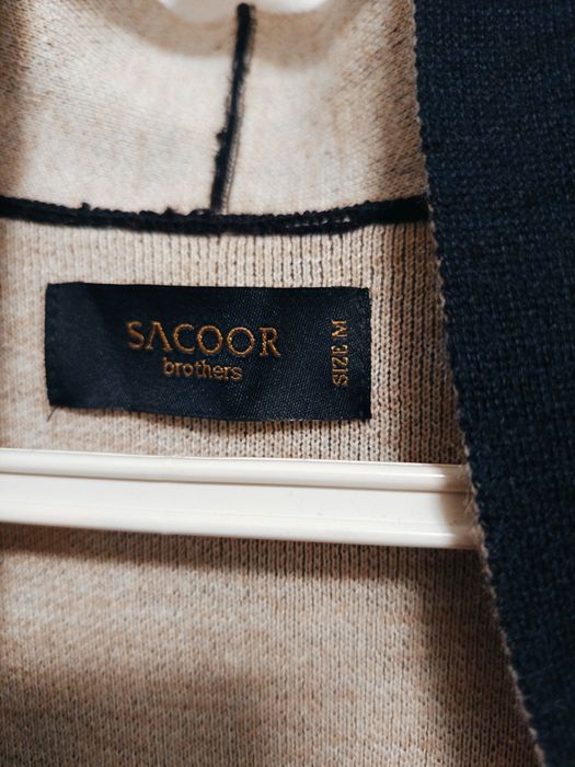 Casaco de malha de cor azul Sacoor