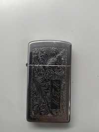 Zippo Slim Chrome Venetian 1652, зажигалка zippo узкая серая