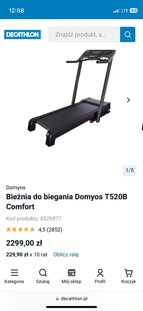 Bieżnia składana Domyos T520b