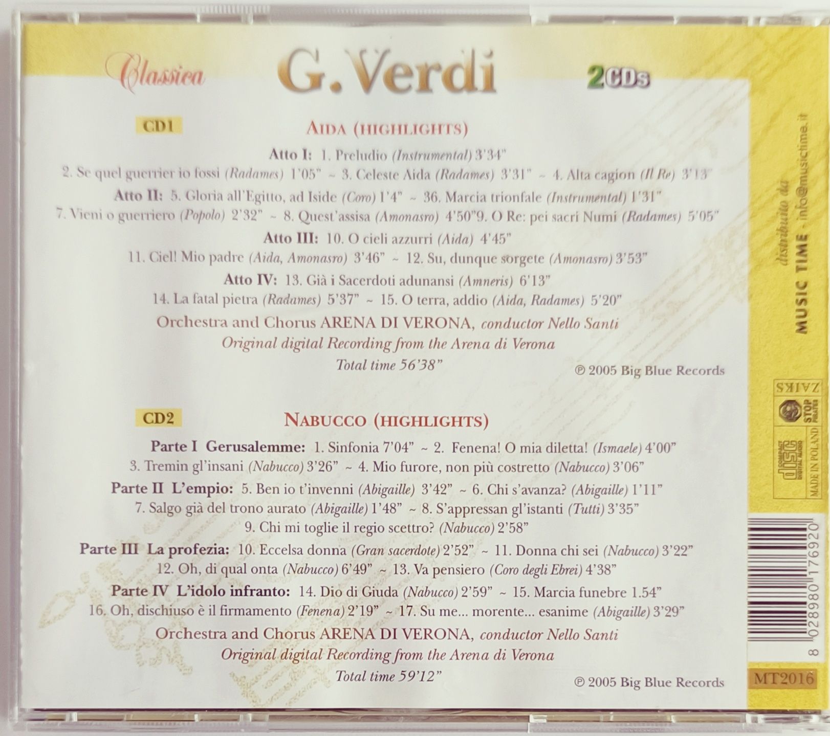 G. Verdi Aida Nabucco 2CD 2005r