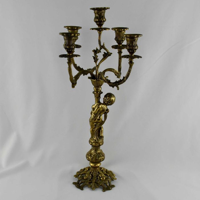 Candelabro de 5 lumes em bronze