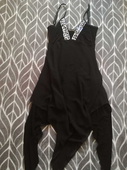 Sukienka czarna cekiny 38 wieczorowa studniówka wesele impreza