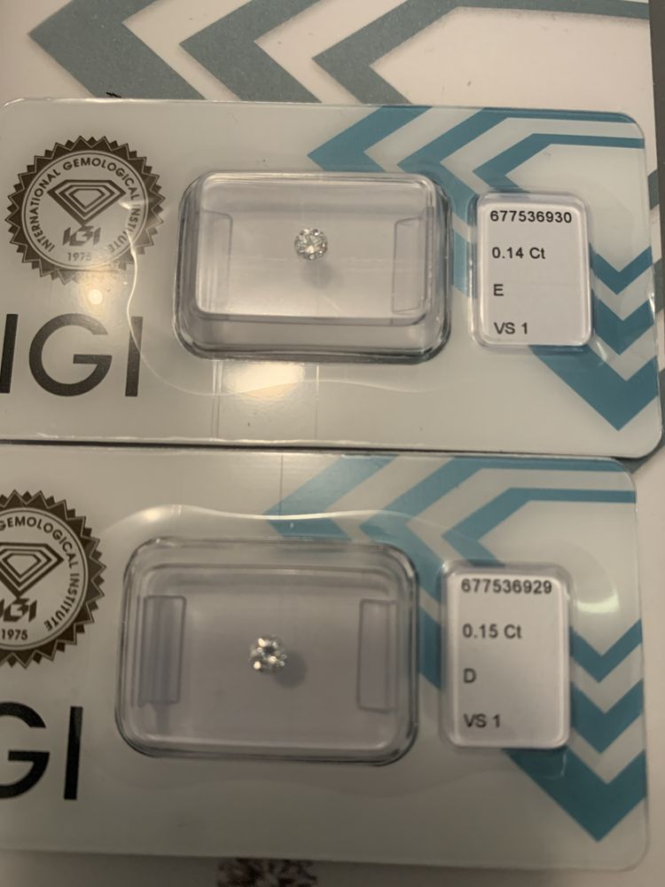 Diamenty Brylianty naturalne 0.14, 0.15 ct E/VS1, D/VS1