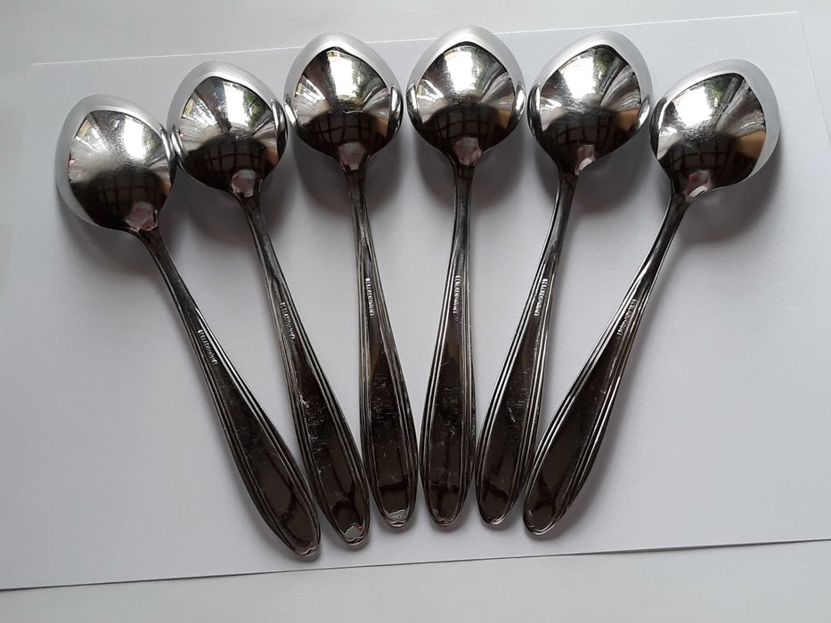 Łyżki obiadowe, BAKELIT, Gerlach, sztućce PRL