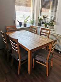 Stół dębowy Hage Jysk 250x90 6 krzeseł
