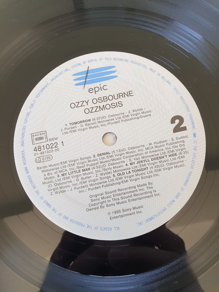 Winyl Ozzy Osbourne - Ozzmosis, 1st press, piękny stan