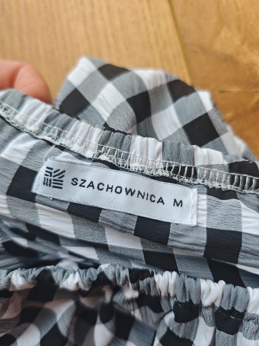 Krótki top - hiszpanka w kratkę rozmiar M / 38 / 10 szachownica