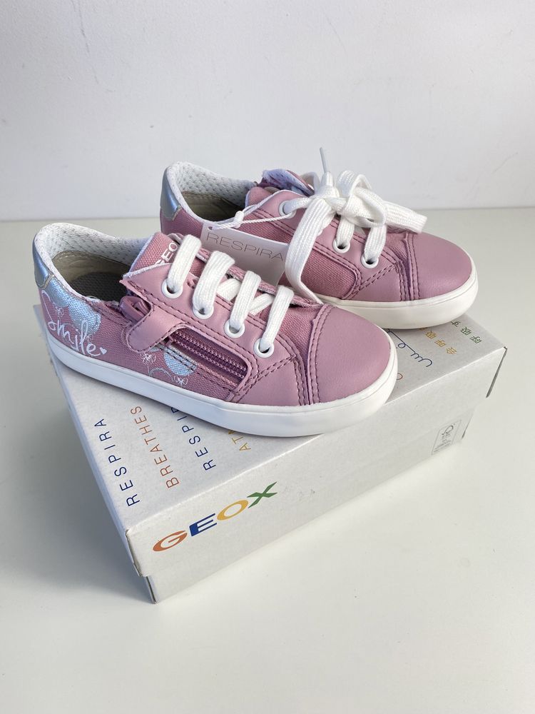 Sneakersy GEOX dziecięce różowe buty półbuty sznurowane r.25