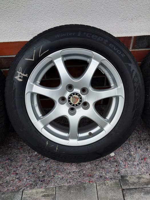 Felgi 16 Anzio 5x112 7x16 et38 oc70 opony zimowe Hankook 205/60 r16