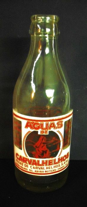 Garrafa antiga da Água de Carvalhelhos - Pirogravada