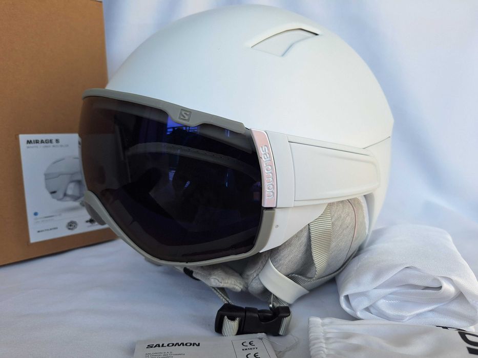 Kask narciarski Salomon Mirage S White Universal Mid Blue M 56-59cm