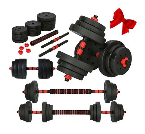 ZESTAW Sztanga HANTLE REGULOWANE 2x10kg GRYF Ciężary Bitumiczne 20kg